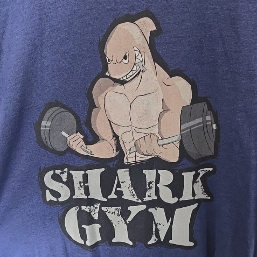 Shark Gym Graphic Tee in Blue - Picture 3 of 4